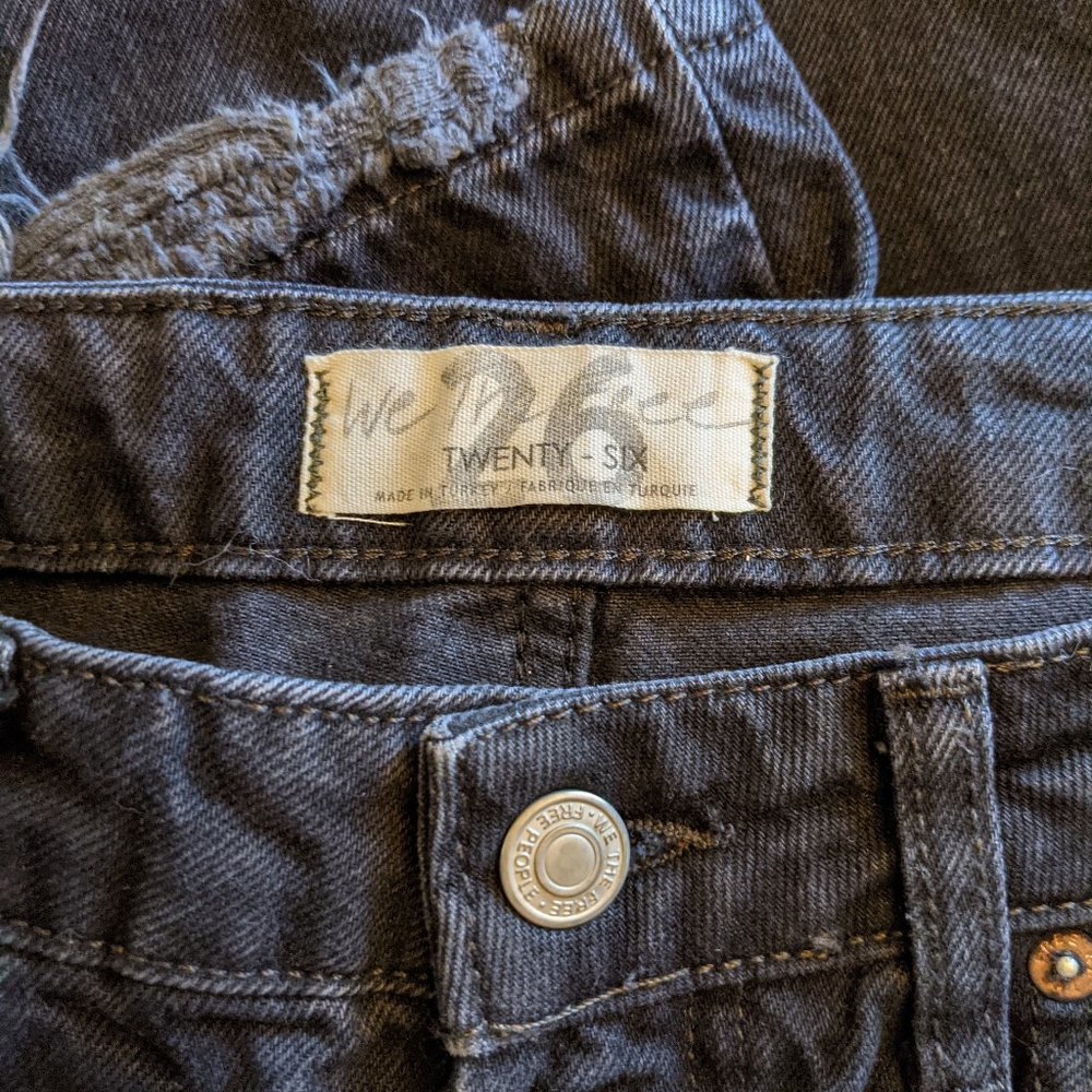 NEW Free People Dakota Black Straight Leg Jean - Picture 6 of 8